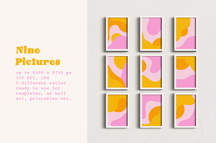 Nine Posters, Wall Art, Printables