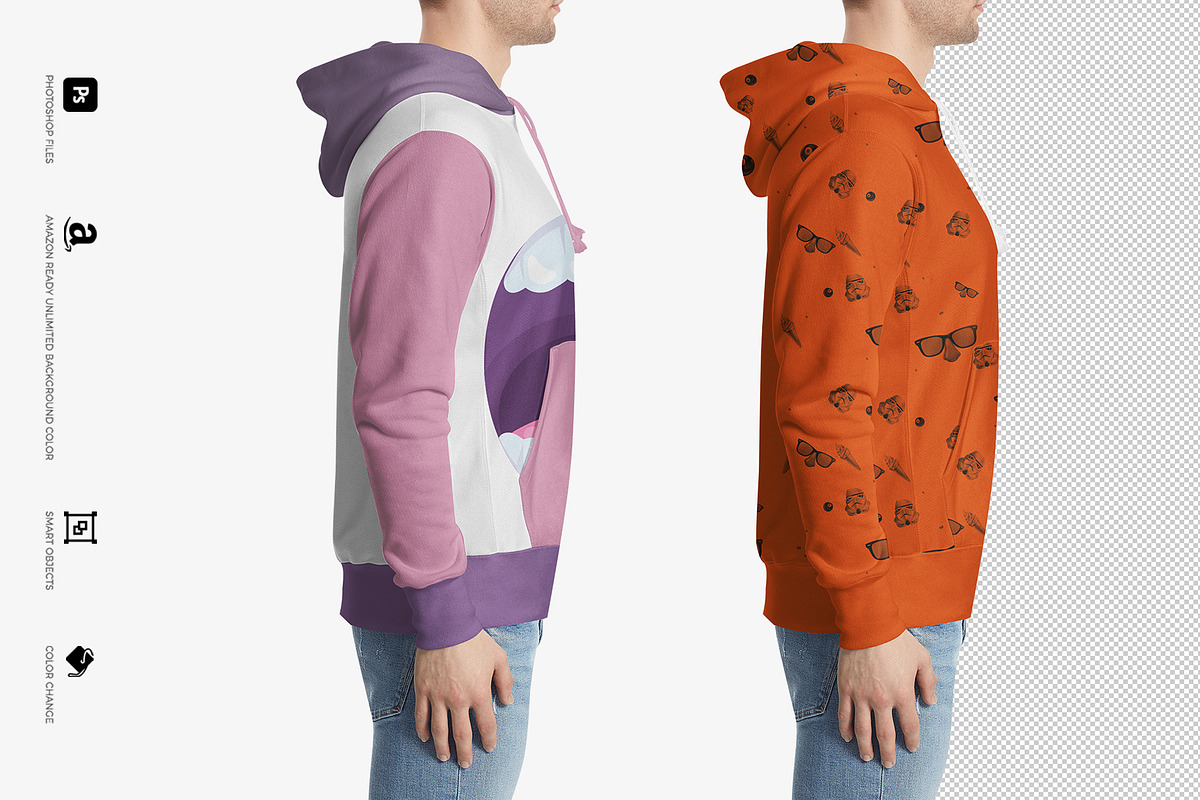 Men's Hoodie Mockup, a Hoody Mockup by Mock-up Store (Photo 2 of 6)