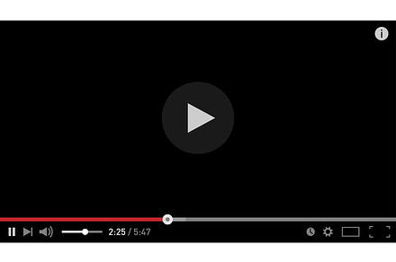 Modern video player design template, a Templates & Theme by PhotoVector