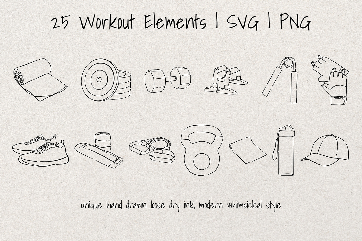 Workout Time | Whimsical Sketch Set, a Sport Illustration by Artalia (Photo 2 of 4)