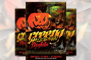 Creepy Halloween - Flyer Template, a Flyer Template by Flyermarket