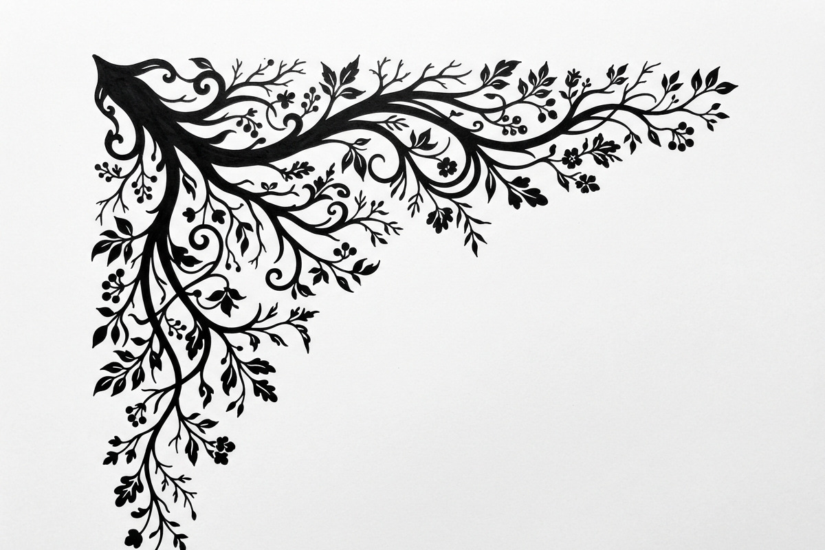 50 Tree Branch Corner Silhouette, a Decorative Illustration by Amazin_art (Photo 14 of 27)