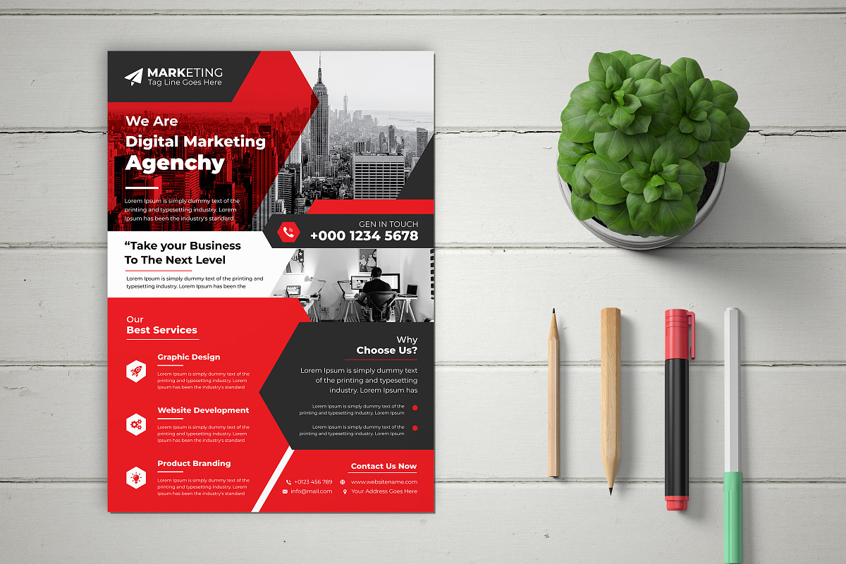 Corporate Theme Business Flyer, a Flyer Template by Graphiexperto (Photo 3 of 6)