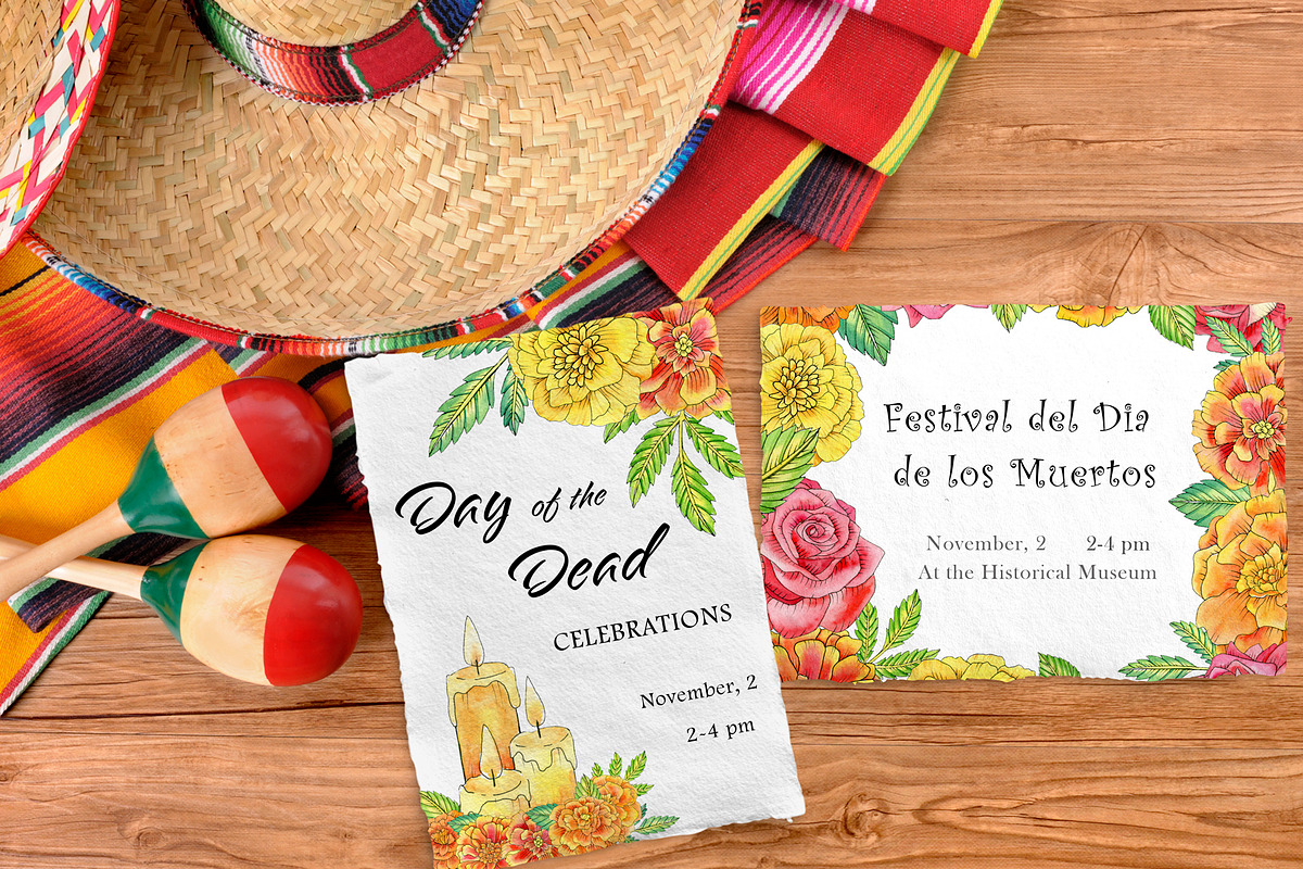 Day of the Dead watercolor set, a Graphic by svetodesign (Photo 5 of 6)