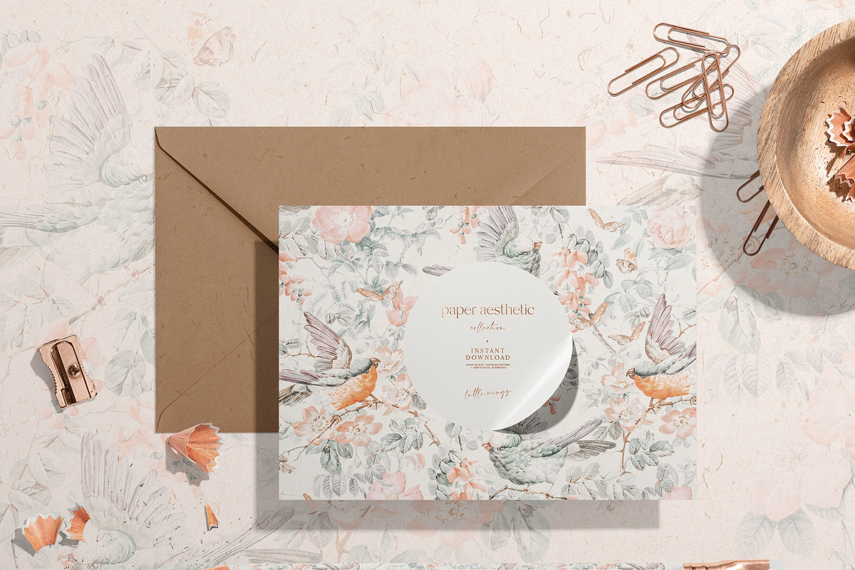 Pastel Floral Luxury Pattern, a Pattern Graphic by paper aesthetic (Photo 6 of 9)