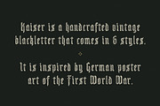 Kaiser - Vintage Blackletter, a Blackletter Font by OPENCITYDESIGNCO (Thumbnail 2 of 9)