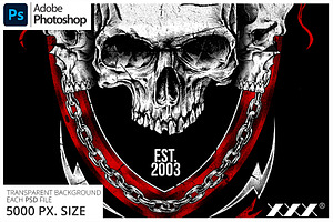 Skull Shield T-Shirt Design