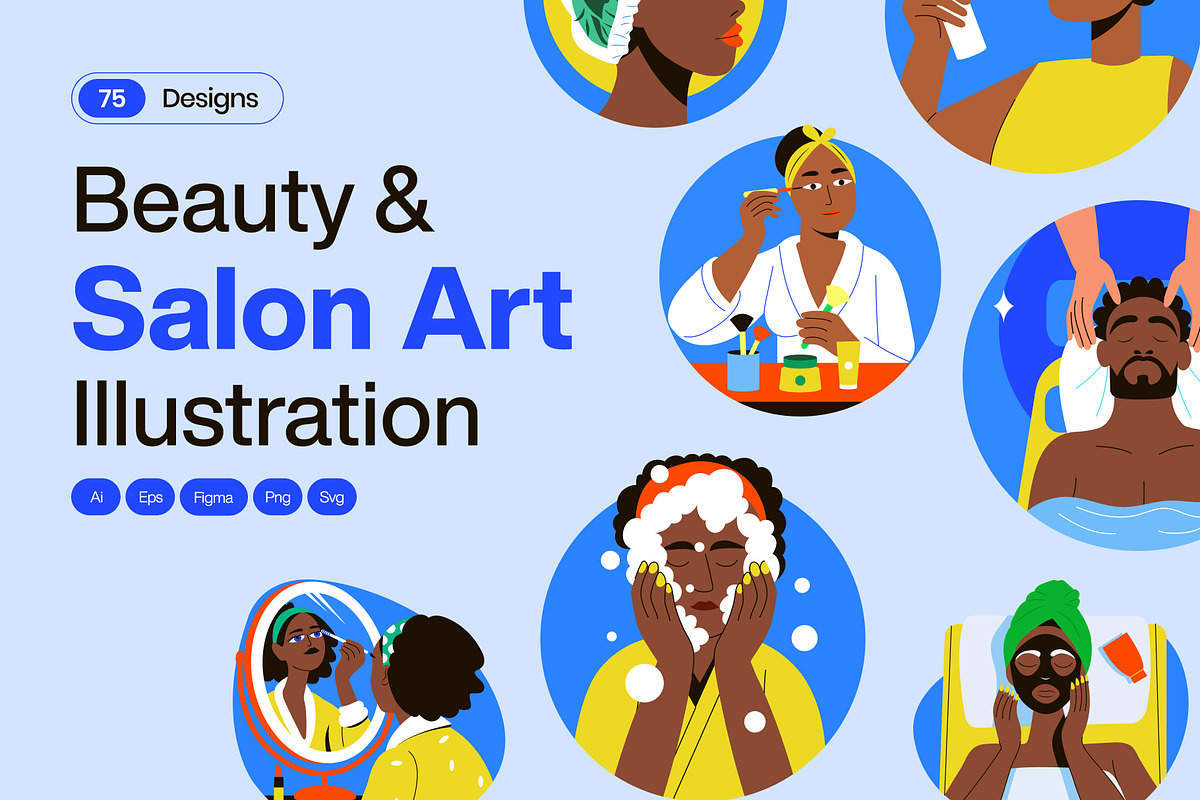 Beauty and Salon Art Set, a Person Illustration by Brickclay (Photo 1 of 10)