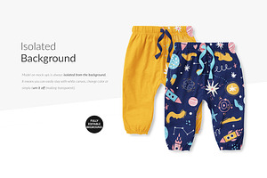 Baby Trousers Mock-ups Set Generator