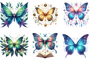 Magic Butterflies Clipart Bundle, an Illustration by DreamArtGraphic (Thumbnail 2 of 6)