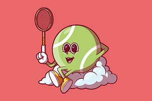Tennis Ball!, a Sport Illustration by pedrors