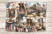 Fourth of July Junk Journal Page, a Person Illustration by GlamArtZhanna (Thumbnail 3 of 10)