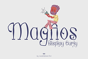 Magfios Swirly Font, a Font by madeDeduk (Thumbnail 1 of 8)