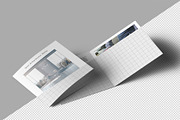 Square Bi-Fold Brochure Mockup, an Advertising Mockup by Illusiongraphic (Thumbnail 15 of 22)