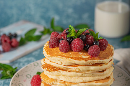 Fluffy american pancakes, a Background Photo by Stepanek Photography
