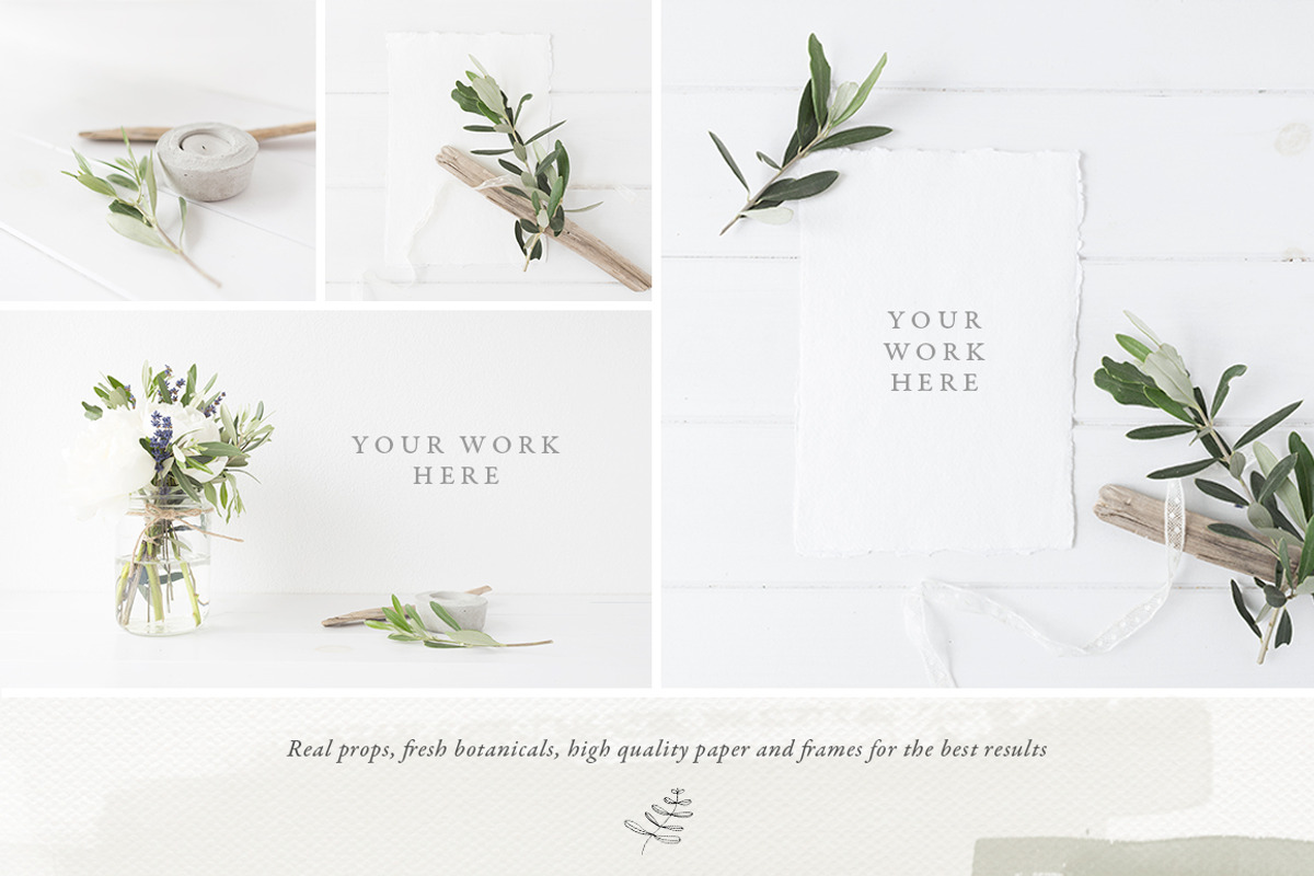 The Olive & White Mockup Bundle, a Print Template by White Hart Co. (Photo 2 of 5)