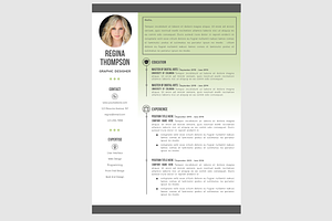 The Regina Resume Pack - Green