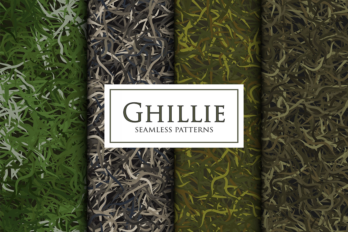 Ghillie suit seamless camouflage, a Pattern Graphic by ArchonDigitalShop (Photo 3 of 10)