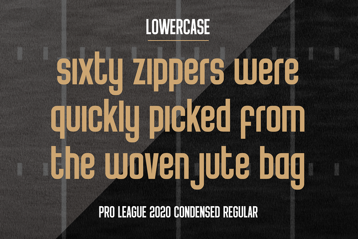 PRO LEAGUE 2020 FONT FAMILY, a Sans Serif Font by Alphabet Agency (Photo 4 of 4)
