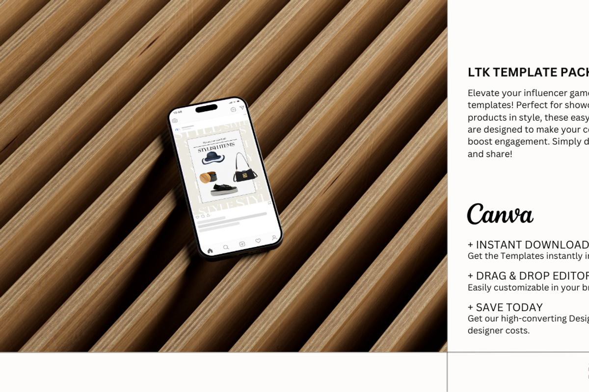 20 Editable LTK Templates for Canva, a Social Media Template by StudioByElevate (Photo 2 of 5)