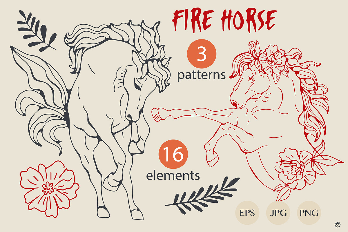2026 fire horse, an Animal Illustration by Olillia (Photo 4 of 6)