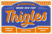 Thigles, a Script Font by Abbasy Studio (Thumbnail 1 of 8)