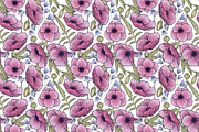 Delicate poppies, a Pattern Graphic by palllna (Thumbnail 2 of 4)