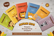 Safari Passport Birthday Invitation, an Invitation Template by Vynetta (Thumbnail 1 of 4)
