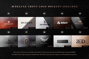 10 Deluxe Front Logo Mockups - V1