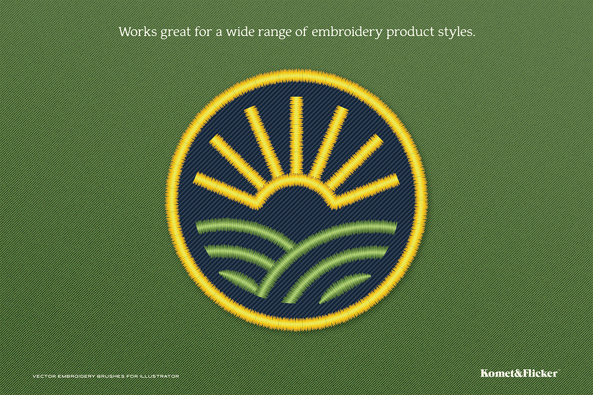 Vector Embroidery Brushes, a Brush Add-On by Komet & Flicker (Photo 7 of 13)