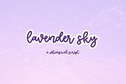 Lavender Sky Script, a Handwritten Font by Beck McCormick (Thumbnail 1 of 10)
