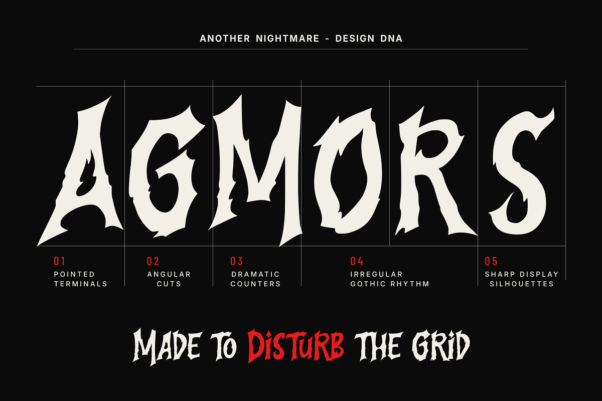 Another Nightmare - Horror Font, a Blackletter Font by agnyhasyastudio (Photo 11 of 16)