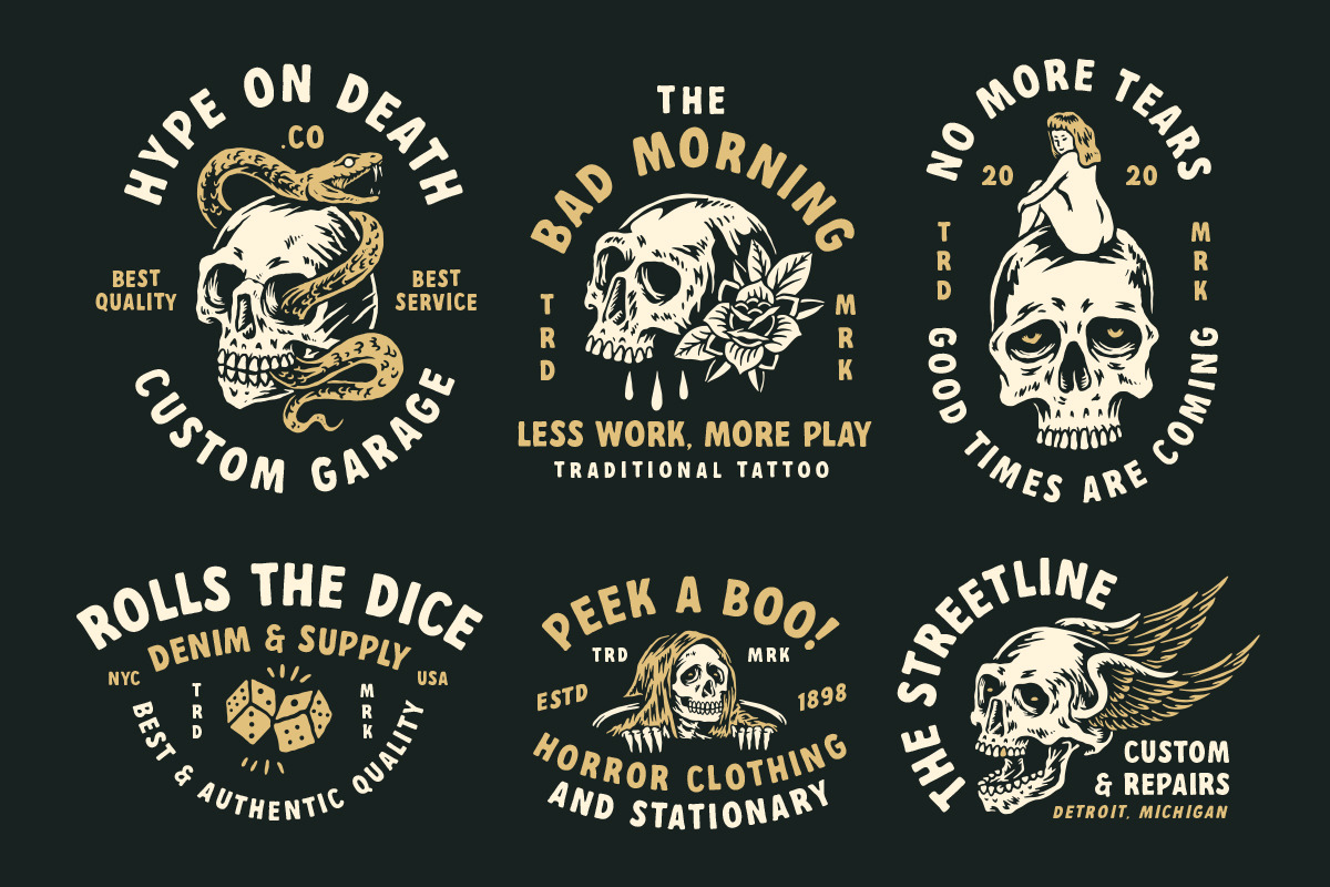 Skull Pack Volume 01, an Illustration by IronbirdCreative (Photo 3 of 4)