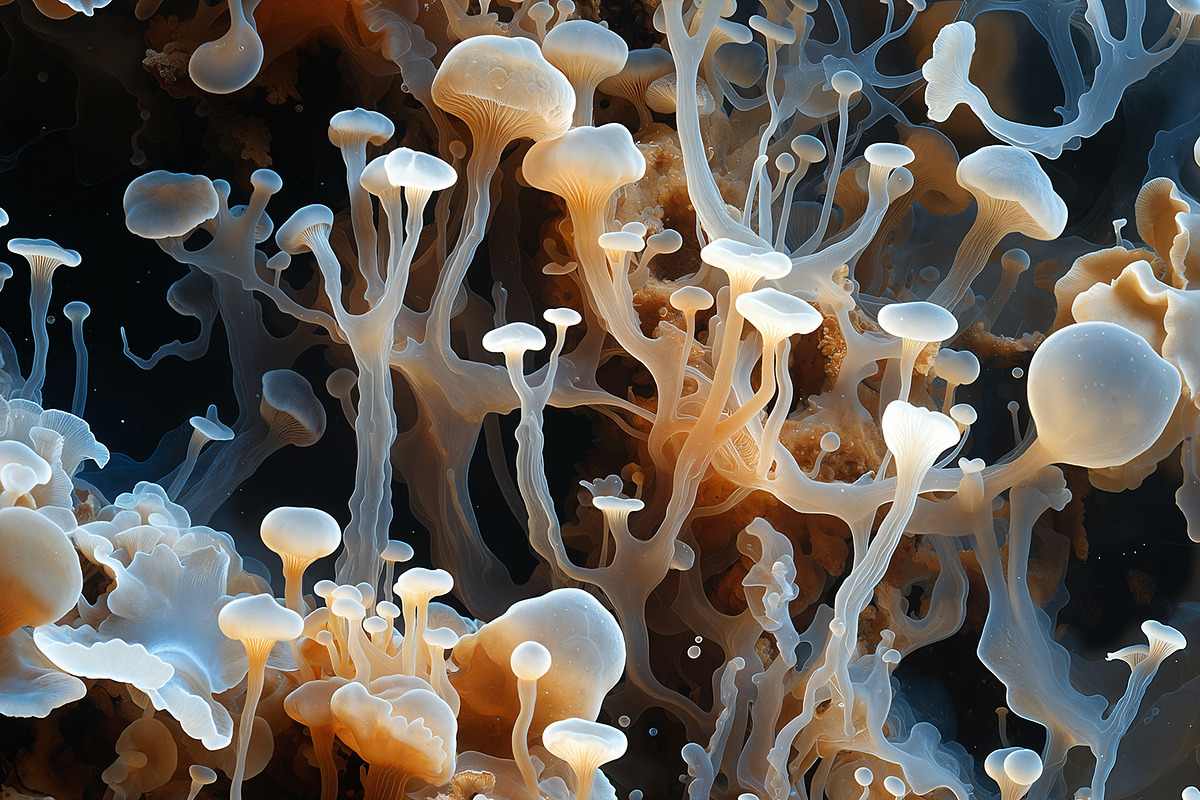 72 Microscopic Fungi Backgrounds, a Background Graphic by h.utomo (Photo 56 of 72)