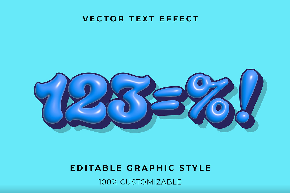 Glossy Bubble Shadow 3D Text Effect preview 2