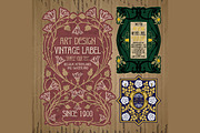 Label Art Nouveau - sets, a Decorative Illustration by Stanislav Kharchevskyi (Thumbnail 2 of 8)