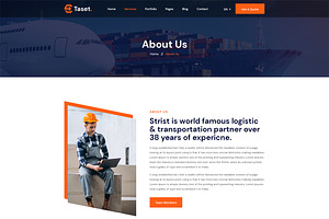 Transportation Website Template