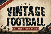 Vintage Football - Retro Sports Font, a Sans Serif Font by KiddoGlyphs Studio (Thumbnail 1 of 3)