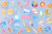 Watercolor Summer Collage, an Object Graphic by JulsIst (Thumbnail 8 of 11)
