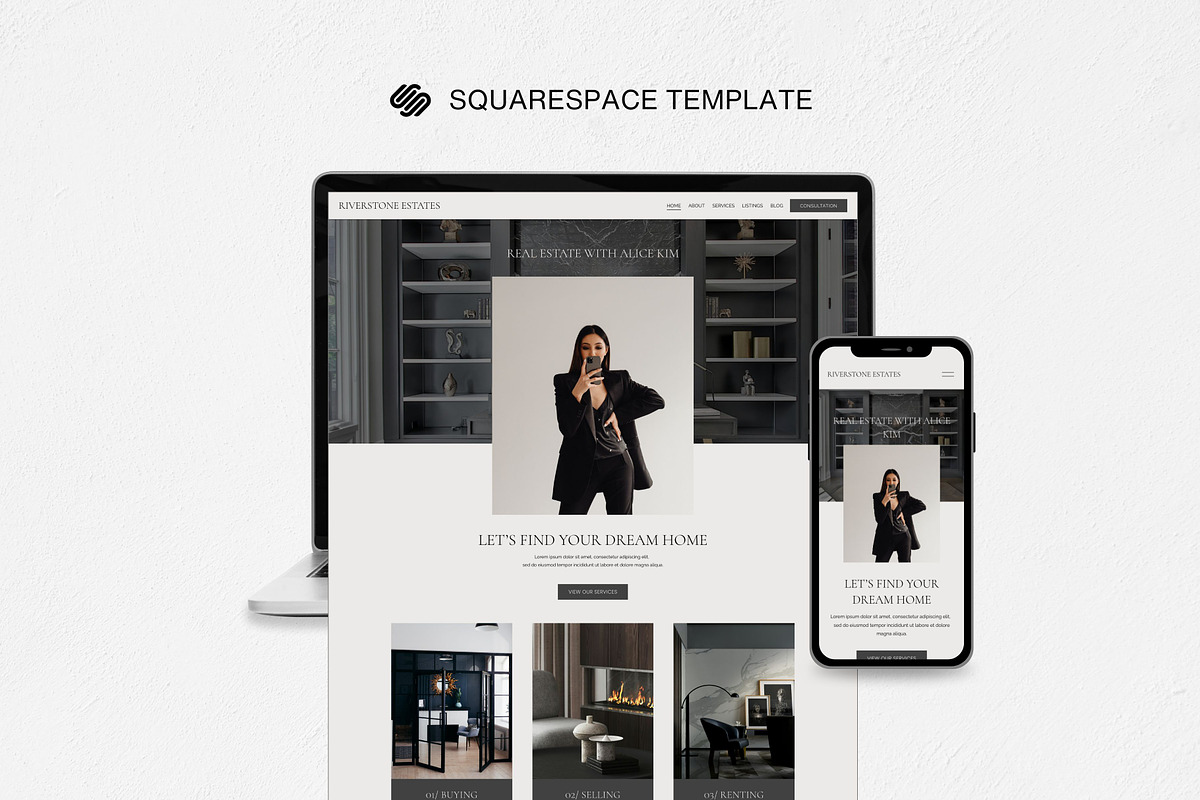 Squarespace 7.1 Template: Riverstone, a Squarespace Template by Deb Creative Studio (Photo 1 of 9)