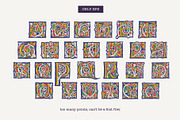 Ptolemei Colored drop caps font, a Blackletter Font by kaer_shop (Thumbnail 4 of 12)