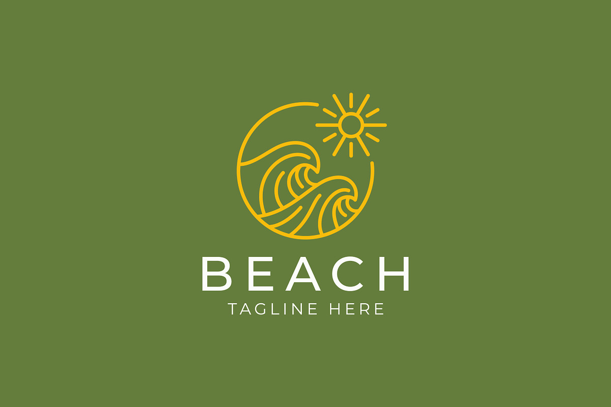 Serene Minimalist Beach Logo, a Branding & Logo Template by Signatoro (Photo 2 of 2)