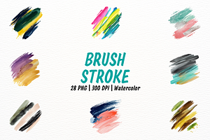 Vibrant Brush Strokes Clipart