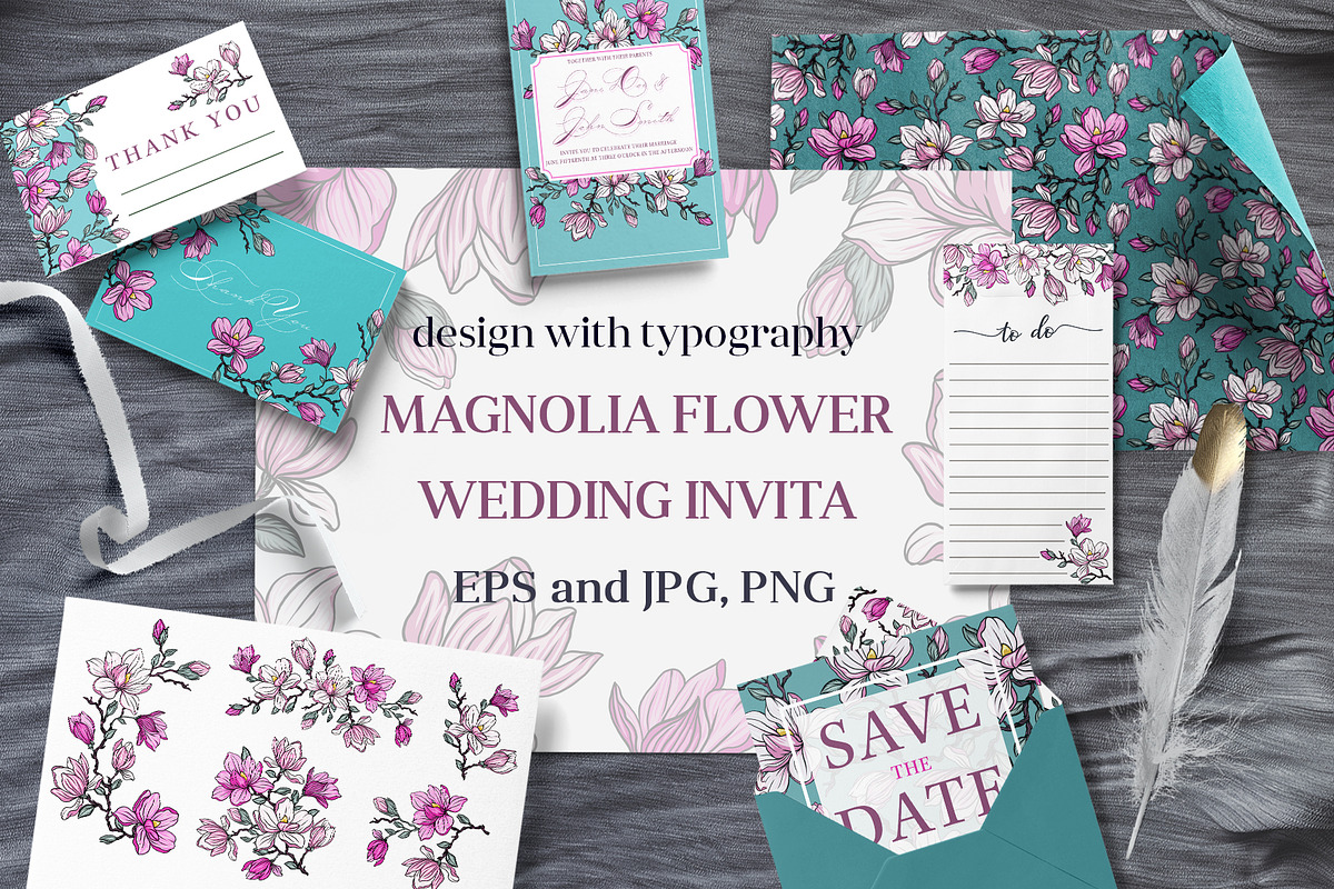 SPRING MAGNOLIA | Wedding Stationery, a Merchandise Mockup by Samson FM (Photo 1 of 8)