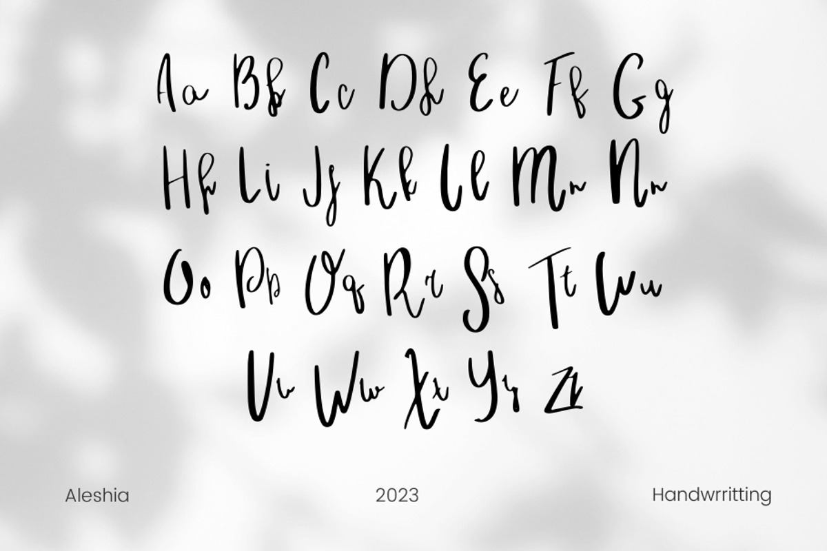 Alesia Handwritting Font, a Handwritten Font by Urs Studio (Photo 4 of 7)