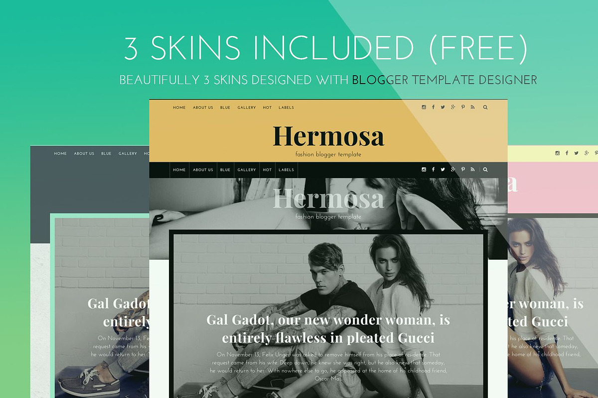 Hermosa Fashion Blogger Template, a Websites & App Template by Oleg Ribar (Photo 4 of 8)