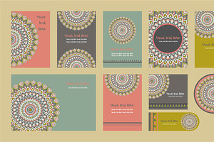 20 Mandala Vintage Template Card.