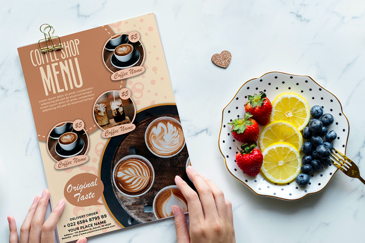 Coffee Menu, a Flyer Template by imadeDesign