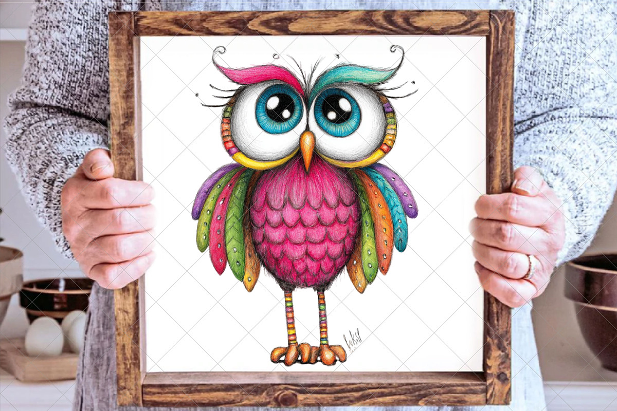 Whimsical Baby Snowy Owl Clipart, an Illustration by SinaCreation (Photo 6 of 7)
