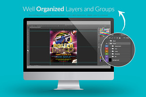 Roller Disco Flyer Template